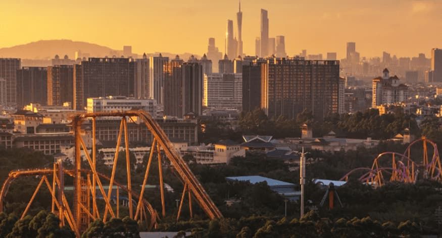 Guangzhou Chimelong Paradise Sunset