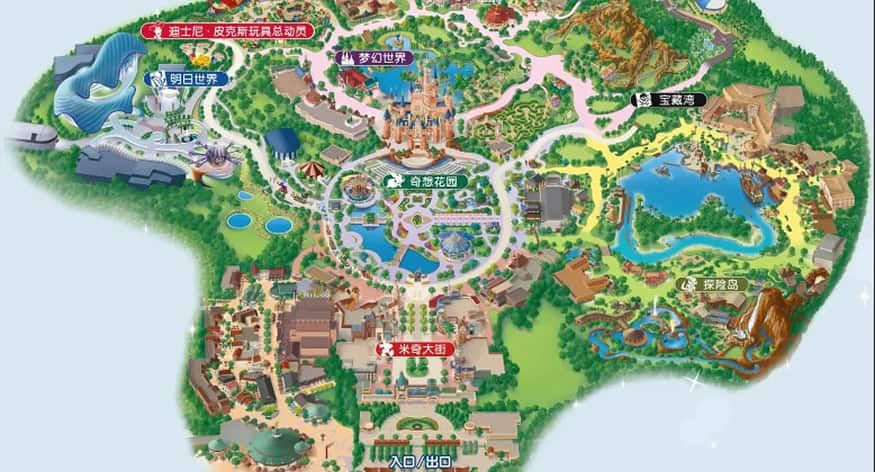 Shanghai Disney Resort Map Shanghai Disney Resort Map