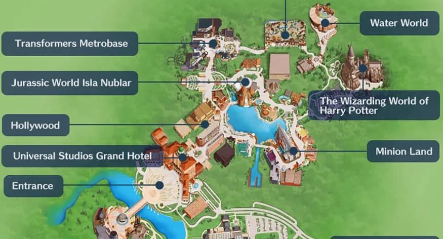Map of Universal Beijing Resort